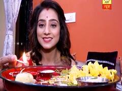 Actress Neha Marda celebrates Karva Chauth digitally