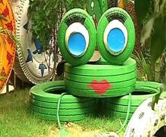 বাতিল টায়ার দিয়ে শিল্পকলা! এসপ্ল্যানেডে ট্রাম ডিপোতে উদ্বোধনের অপেক্ষায় 'টায়ার পার্ক' 