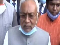 Nitish Kumar addresses media outside Raj Bhavan, swearing-in ceremony at 4:30 pm tomorrow 