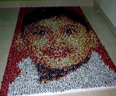 Chetan Raut | 5 हजार चॉकलेट्सचा वापर करुन मोझॅक पोट्रेट, चित्रकार चेतन राऊत यांची चॉकलेटची कलाकृती