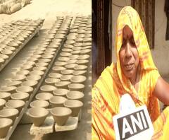 Varanasi: करीब 6 लाख 'मिट्टी के दीयों' के ऑर्डर मिलने से खिल उठे कुम्हारों के चेहरे|ABP Ganga 