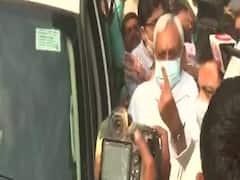 Unlike last elections, Nitish Kumar refrains from speaking at length post casting vote