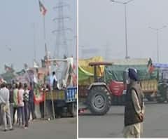 Farmers Protest: किसानों ने ट्रैक्टर-ट्रॉली लगाकर किया Delhi Meerut Expressway जाम| ABPGanga 