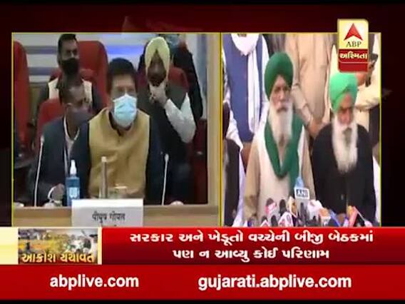 Farmers Protest:સરકાર અને ખેડૂતો વચ્ચેની બીજી બેઠકમાં પણ કોઇ ન આવ્ચું પરિણામ