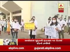 વડોદરામાં ગોત્રી અને સયાજી હોસ્પિટલના ઇન્ટર્ન તબીબો હડતાળ પર, પોસ્ટર અને બેનરો સાથે કર્યો દેખાવ