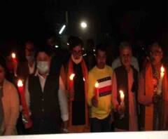 নেতা খুনের প্রতিবাদে হালিশহরে BJP-র মৌন মিছিল