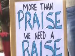 Nurses Strike: एम्स में नर्सों की हड़ताल का दूसरा दिन, अस्पताल के निदेशक ने की काम पर लौटने की मांग