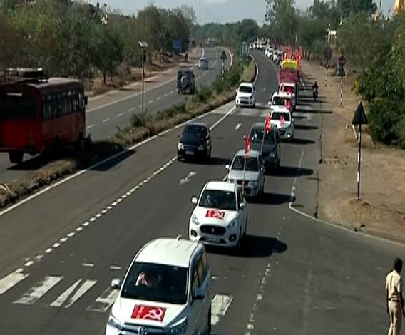 Kisan Sabha Vehicles March | नाशिक हून किसान मोर्चा दिल्लीच्या दिशेने