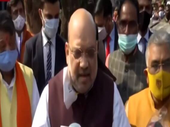 Amit Shah West Bengal दौरा : अमित शाह ने सिद्धेश्वरी मंदिर में की पूजा, खुदीराम बोस को किया नमन