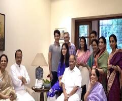 शरद पवार यांच्या वाढदिवसानिमित्त कुटुंबियांकडून औक्षण, राष्ट्रवादीच्या तरुणाचं 81व्या वर्षात पदार्पण