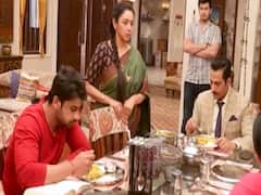 Vanraj shares a meal with his family despite leaving the house