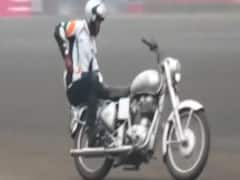 Lance Naik Mishaal Baban Rao covers longest distance by sitting atop Royal Enfield taillights