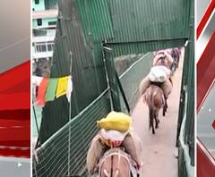 अंतरराष्ट्रीय झूला पुल फिर खोला गया, उच्च हिमालय क्षेत्र में बर्फबारी के चलते लौट रहे प्रवासी