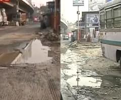কামালগাজি মোড়ে রাস্তার একটা অংশ কার্যত নেই, গর্তে জমে জল, চলছে ঝুঁকির যাতায়াত
