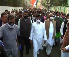 TMC's Rally at Kanthi: কাঁথিতে শক্তি প্রদর্শনে পদযাত্রা ফিরহাদ-সৌগত-অখিলদের, নেই অধিকারী পরিবারের কেউ