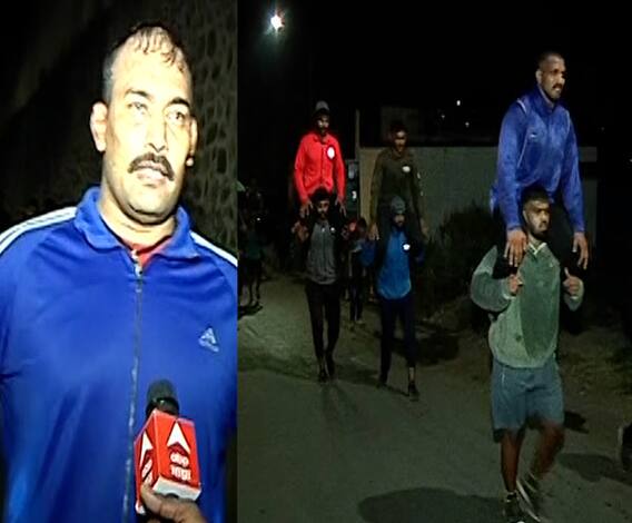 Exclusive Vijay Chaudhari | ट्रिपल महाराष्ट्र केसरी 'माझा'वर;कडाक्याच्या थंडीत विजय चौधरी यांचा सराव