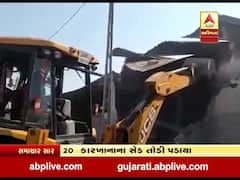 રાજકોટના આ ગામમાં ગેરકાયદેસર બાંધવામાં આવેલા કારખાનાના સેડ તોડી પડાયા