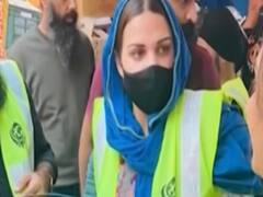 Himanshi Khurana spotted distributing food to agitating farmers