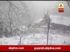 બરફવર્ષા થતાં જમ્મુ-કાશ્મીર પર સફેદ ચાદર છવાઇ, જુઓ વીડિયો 