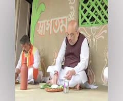 Amit Shah Bengal Visit: কৃষক পরিবারের দাওয়ায় বসে মধ্যাহ্নভোজ অমিতের