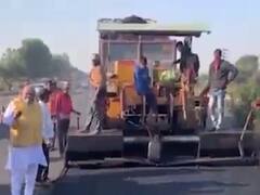 સૌરાષ્ટ્રના રોડ રસ્તાને લઇ abp અસ્મિતાના અહેવાલની અસર, રાજકોટ-ગોંડલ નેશનલ હાઇવેનું સમારકામ શરૂ થયું 