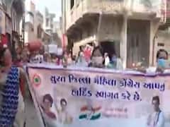 સુરતઃ માંડવીમાં મહિલા કોગ્રેસે મોંઘવારી મુદ્દે કર્યો વિરોધ, જુઓ વીડિયો
