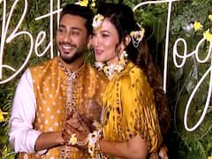 Glimpse from Gauahar Khan & Zaid Darbar's Haldi ceremony
