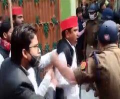 Akhilesh Yadav | लखनौमध्ये अखिलेश यादव यांच्या शेतकरी आंदोलनाच्या समर्थनार्थ ट्रॅक्टर रॅलीत गोंधळ