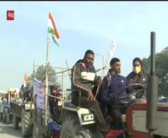 Farmers Protest: ट्रैक्टर-ट्रॉली में भरकर Delhi की ओर बढ़ा किसानों का जत्था| ABPGanga 