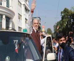 Amit Shah Bengal Visit: কর্ণগড়ের মন্দিরে পুজো দিলেন অমিত শাহ, করলেন আরতিও