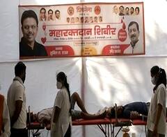 Blood Donation Camp | विक्रोळीत शिवसेनेकडून रक्तदान शिबिराचं आयोजन, आमदार सुनील राऊत यांची उपस्थिती