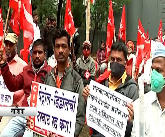 Nashik | दिल्लीतील शेतकरी आंदोलनाला नाशिकच्या साहित्यिकांचा पाठिंबा, नाशिक CBS परिसरात आंदोलन