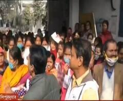 ICDS পরীক্ষার প্রশ্নপ্রত্র দেরিতে আসার অভিযোগে আলিপুরদুয়ারে বিক্ষোভ পরীক্ষার্থীদের