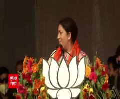Smriti Irani बोलीं- Mamata Banerjee को जय श्री राम से बैर | Bengal Election | ABP Ganga 