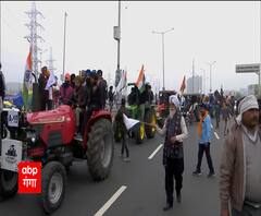 नाराज किसानों के मार्च में ट्रैक्टरों की लंबी कतारें| Kisan Tractor March | abp Ganga 