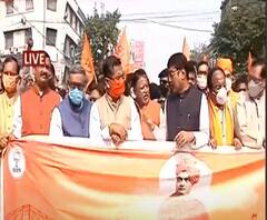 স্বামী বিবেকানন্দের জন্মদিনে দলীয় পতাকা ছাড়াই শ্যামবাজার থেকে মিছিল বিজেপির 