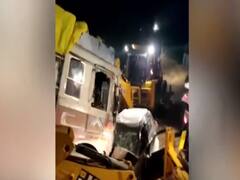 Caught On Camera: Truck crashes into car, 3 injured 