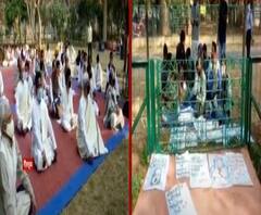 VisvaBharati University: শান্তিনিকেতনে রাস্তা ফেরতের দাবিতে প্রতীকী অনশন-অবস্থানে বিশ্বভারতীর উপাচার্য