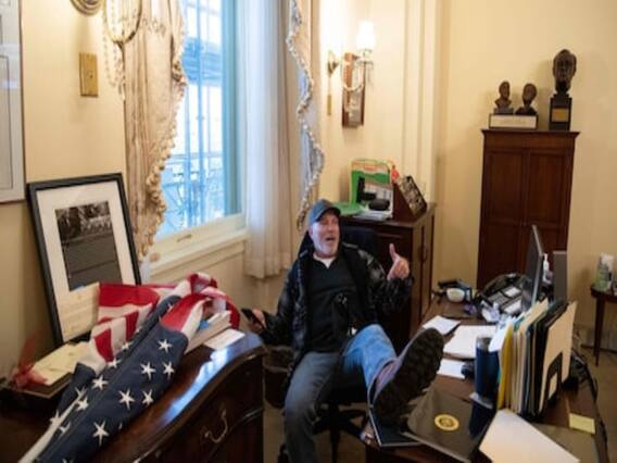 When a pro-Trump protester sat in House Speaker's chair