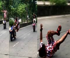 Vikhroli Bike Stunt | मुंबईतील विक्रोळीत दुचाकीस्वारांचा जीवघेणा स्टंट, तरुणांचा शोध सुरु 