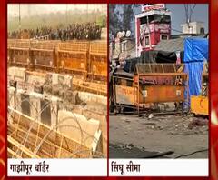 Farmers Protest | गाझीपूर, सिंघू सीमेवर कडेकोट सुरक्षा व्यवस्था; आंदोलन स्थळाला छावणीचं स्वरुप