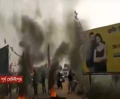 কাঁথি: বিজেপির পার্টি অফিসে ভাঙচুর, টায়ার জ্বালিয়ে বিক্ষোভ কর্মীদের