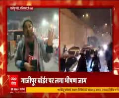 Ghazipur Border पर लगा लंबा जाम, घर पहुंचने को परेशान हैं लोग | Kisan Andolan 