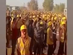 Rajasthan: Angered by fellow worker's death Cement factory laborers set fire to an ambulance 