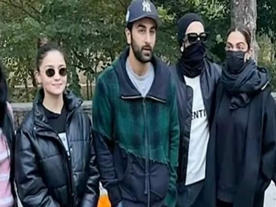 Ranbir-Alia & Ranveer-Deepika return to Mumbai together post New Year celebrations | Khabar Filmy Hai