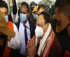 West Bengal Elections 2021: কপ্টারে বর্ধমান পৌঁছলেন নাড্ডা, সর্বমঙ্গলা মন্দিরে পুজো দিয়ে করবেন রোড শো