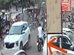 MP: High Speed car trample 2 girls riding scooty | Viral Express
