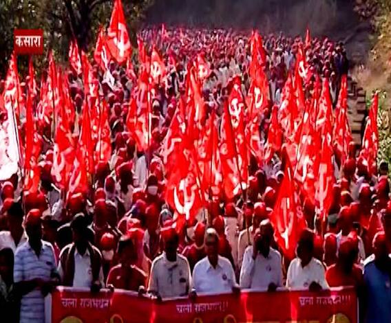 Kisan Morcha : शेतकऱ्यांचं 'लाल वादळ' मुंबईत धडकलं, मोर्चामधून 'एबीपी माझा'चा ग्राऊंड रिपोर्ट