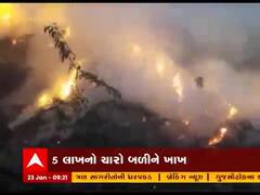 રાજકોટના ઉપલેટાના ઇસરા ગામમાં ભીષણ આગ, પાંચ લાખની કિંમતનો ચારો બળીને ખાખ