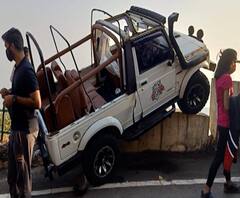 Matheran accident : माथेरानच्या घाटात अपघाताचा थरार, दैव बलवत्तर म्हणून वाचले...